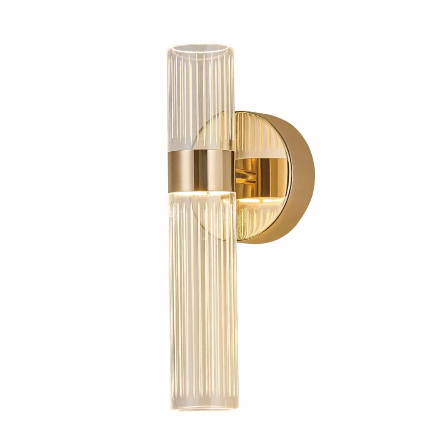 Wall lights Modern plug, power 6 W, dimensions H32CM*W6CM, gold