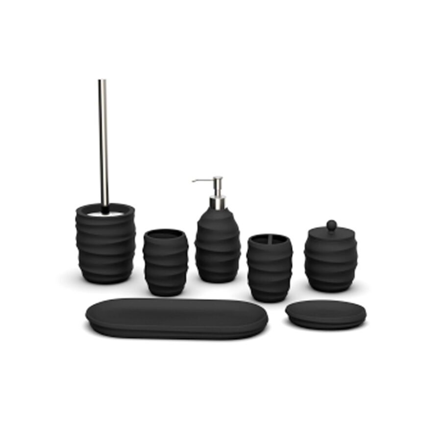 Bathroom accessories set (5 PCS) Ceramic Black