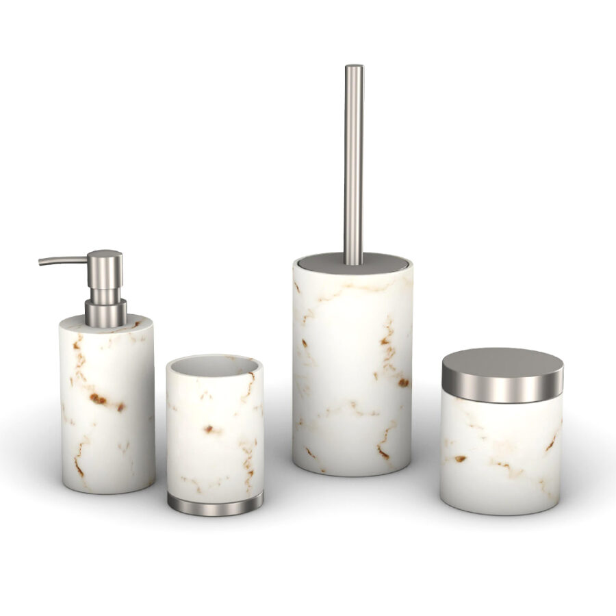 Bathroom accessories set (4 PCS) Ceramic White
