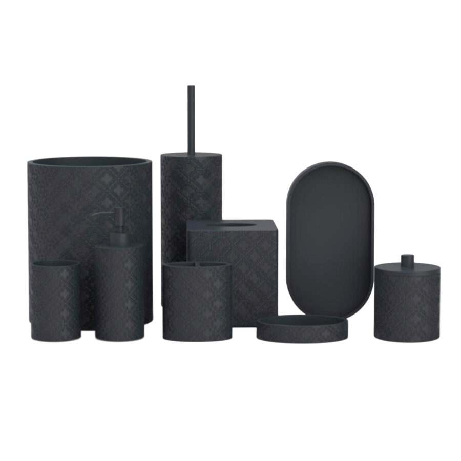 Bathroom accessories set (7 PCS) Ceramic Black