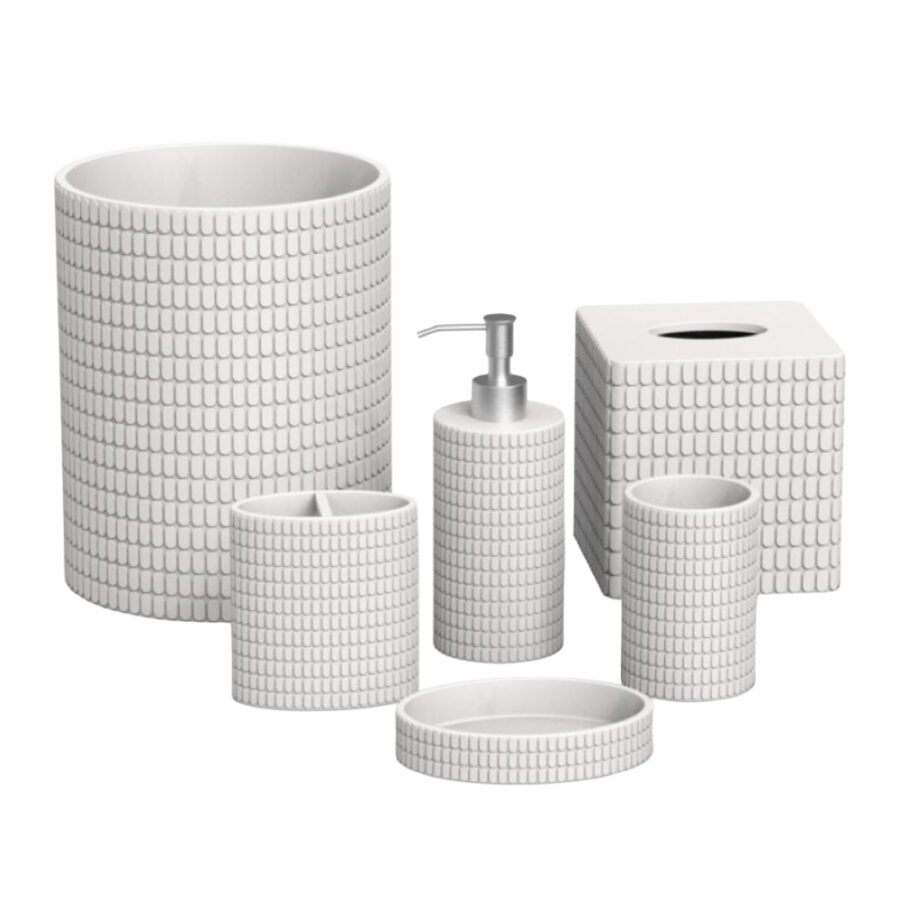 Bathroom accessories set (5 PCS) Ceramic White
