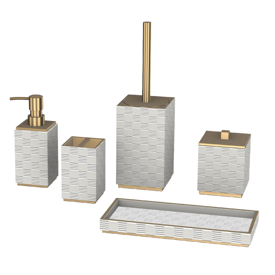 Bathroom accessories set (3 PCS) Ceramic Grey