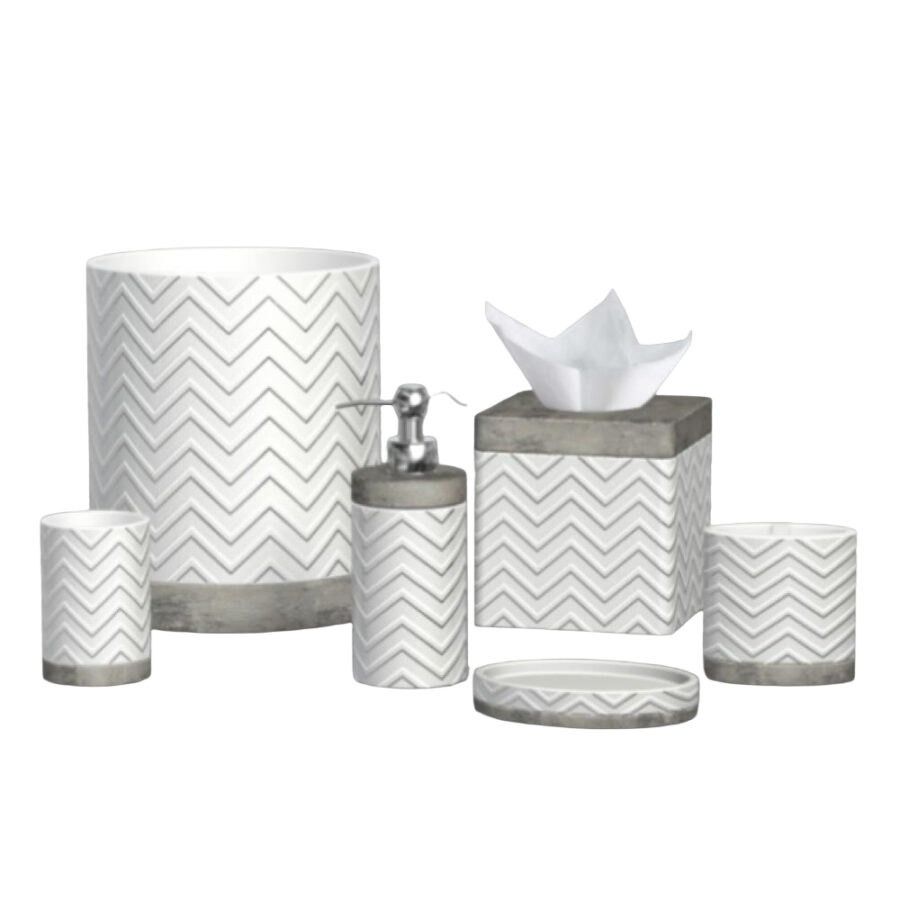 Bathroom accessories set (6 PCS) Ceramic White