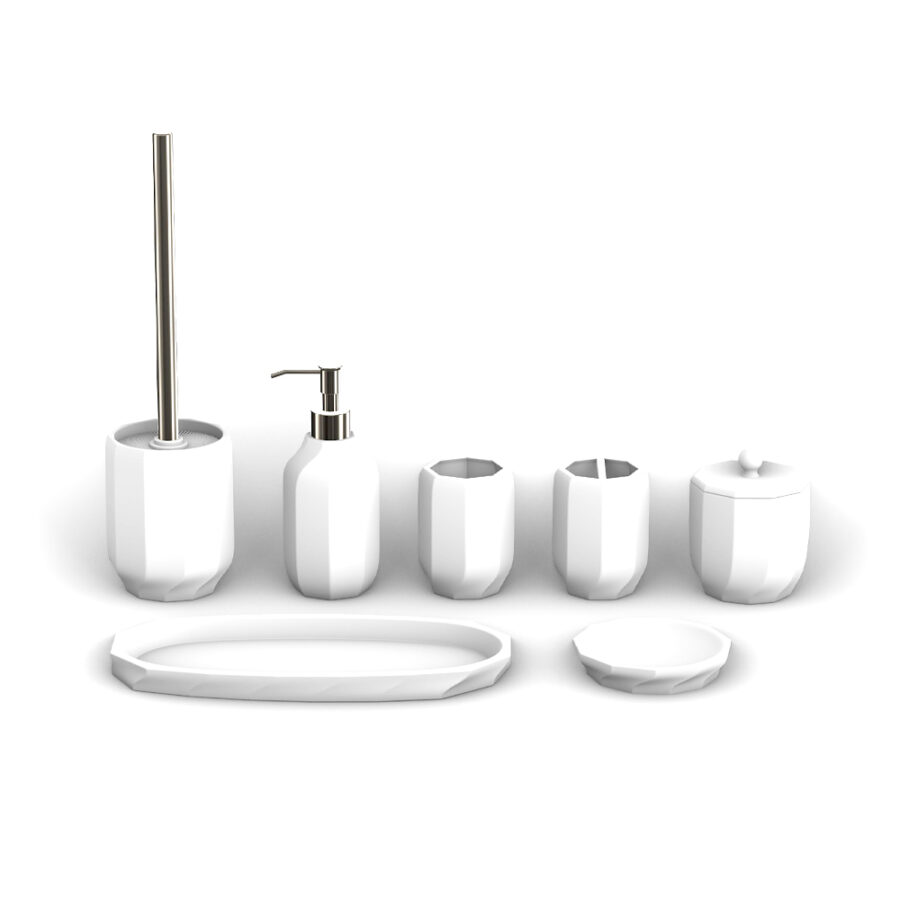 Bathroom accessories set (5 PCS) Ceramic Blue