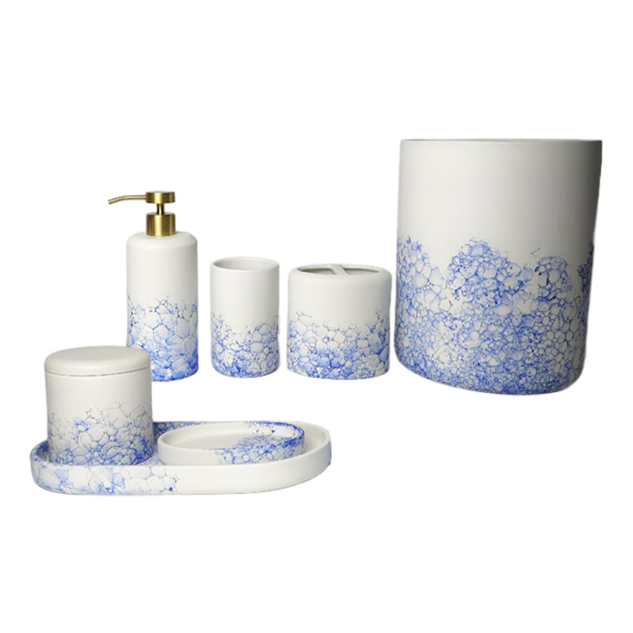 Bathroom accessories set (7 PCS) Ceramic White