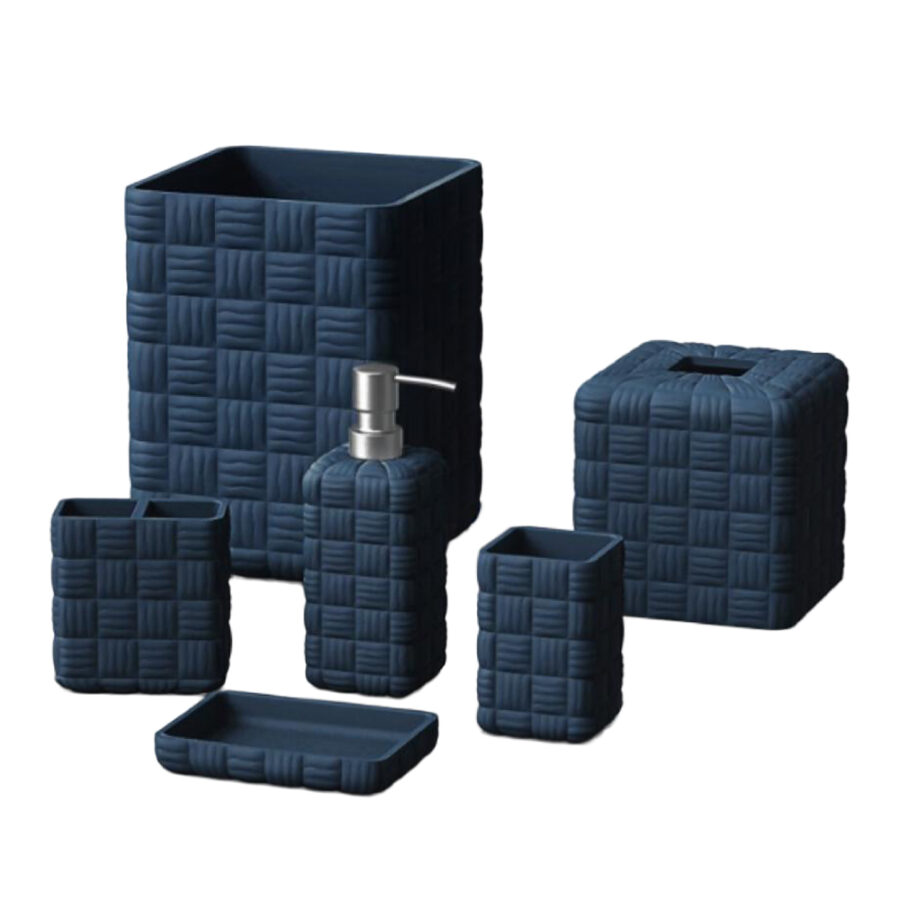 Bathroom accessories set (5 PCS) Ceramic BLUE
